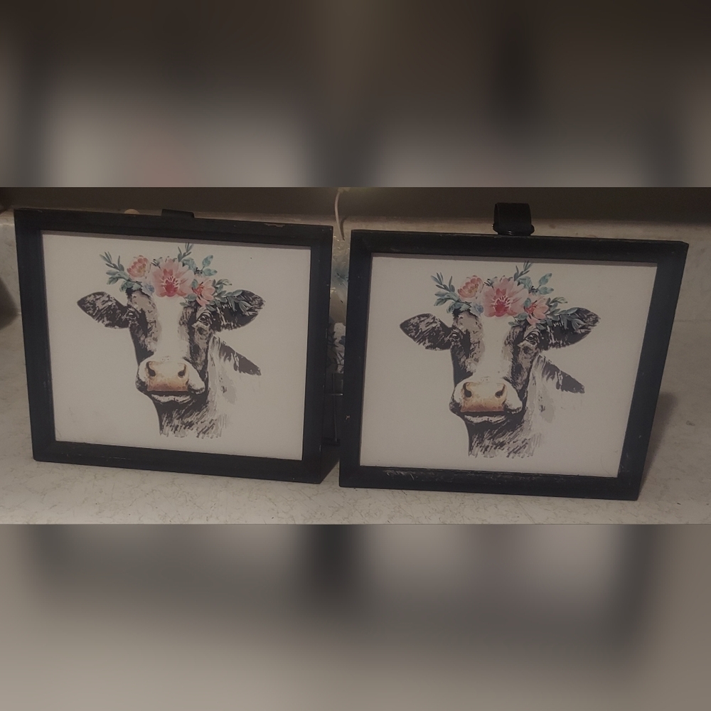 Set Of Country Cow Pictures